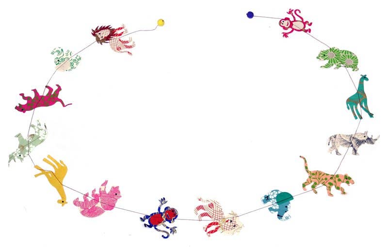 5ft Paper Garland Safari, zoo animals/ Safari - EPOQUE