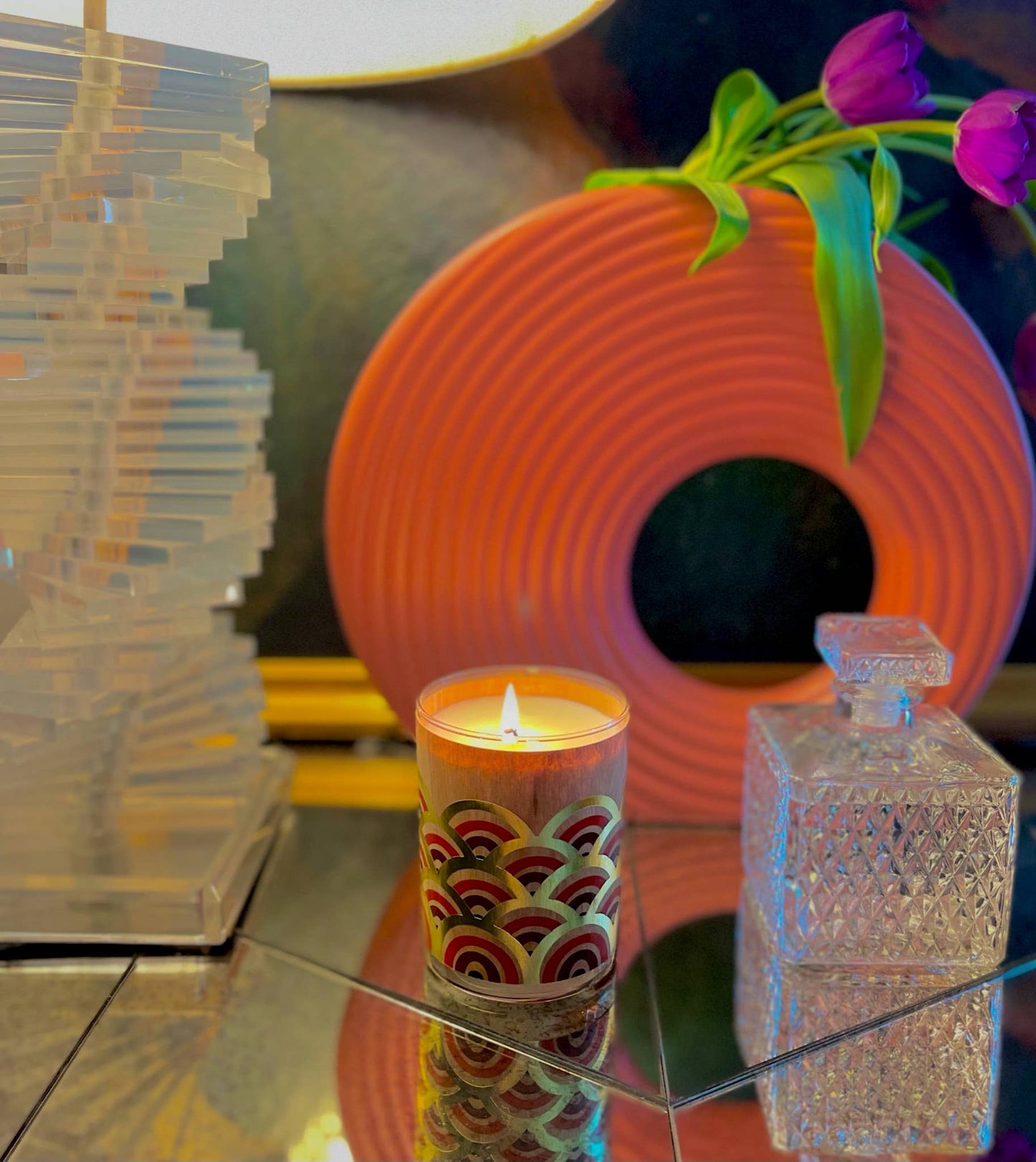 Gold Foil Wood Wrapped Candle Daydream - EPOQUE