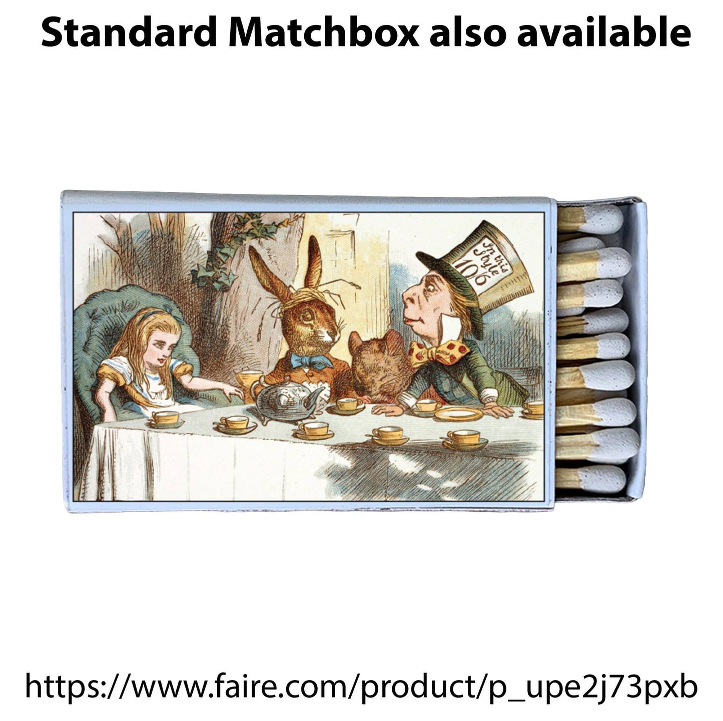 Matches • Alice in Wonderland Tea Party Wooden Matchboxes - EPOQUE