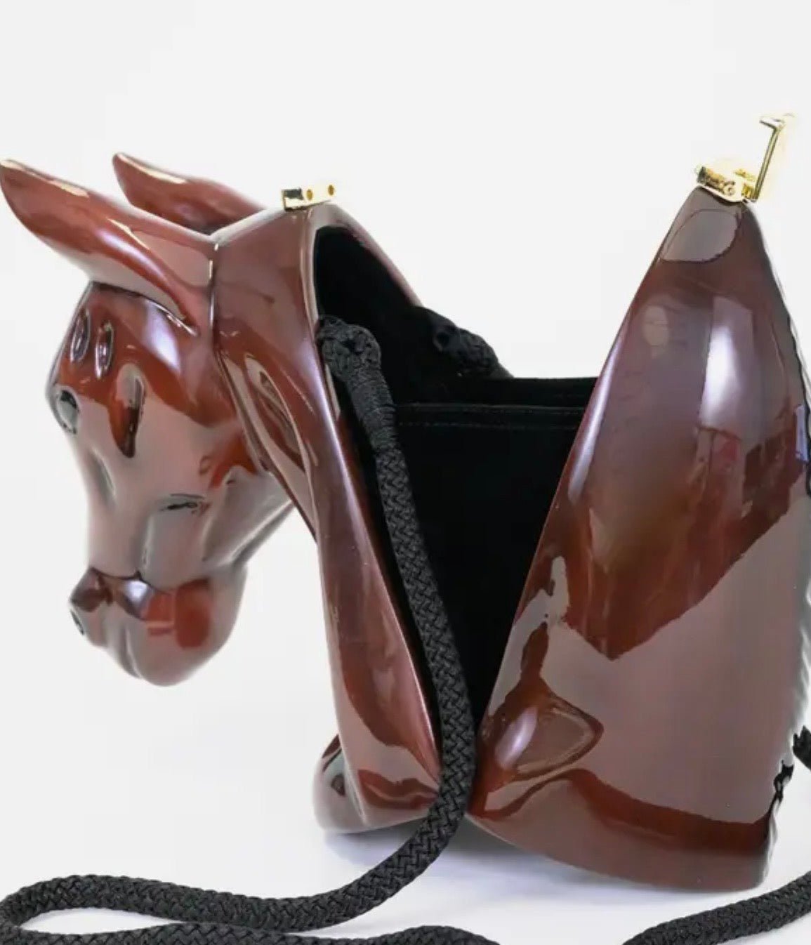 Timmy Woods Equestrian Acacia Wood Hand Carved Crossbody - EPOQUE