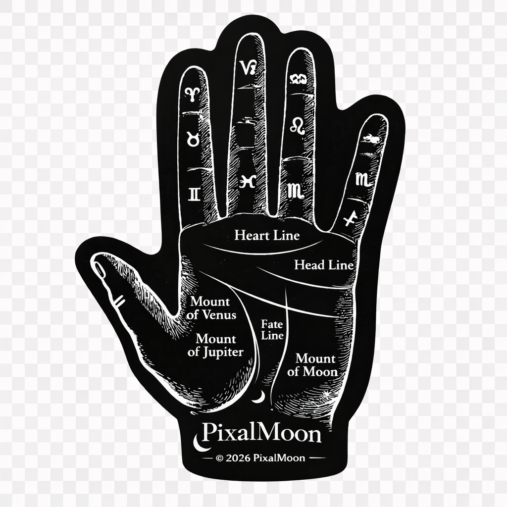 PixalMoon Palmistry Hand Sticker