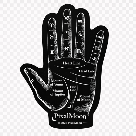 PixalMoon Palmistry Hand Sticker
