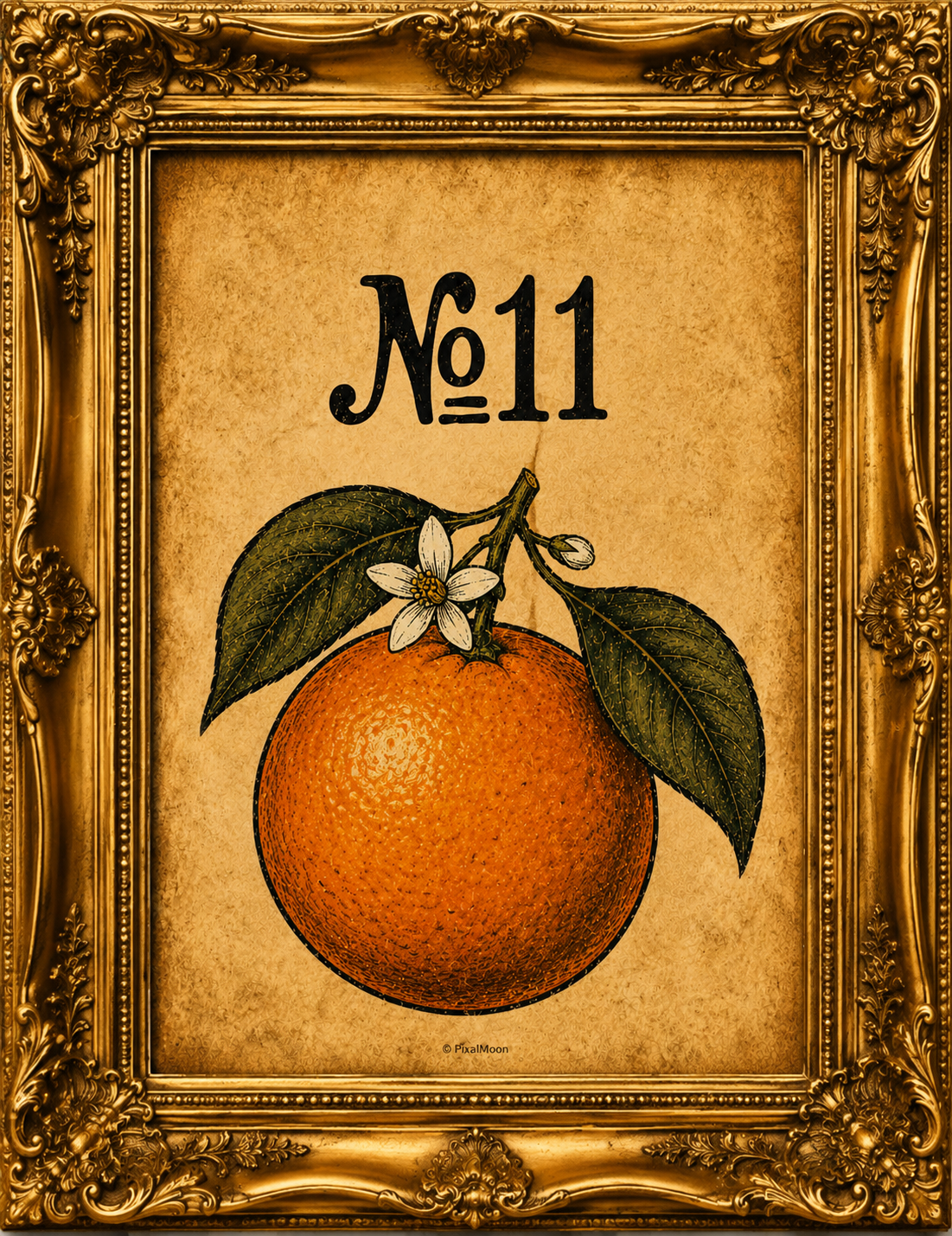 Vintage Botanical Art Print No. 11 — Orange