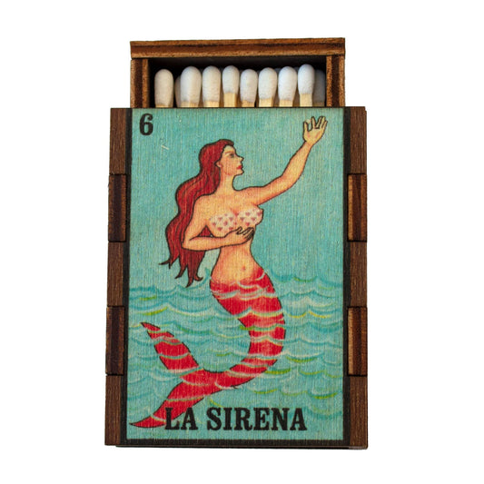 Matches • Loteria Sirena Wooden Matchboxes - Home Decor