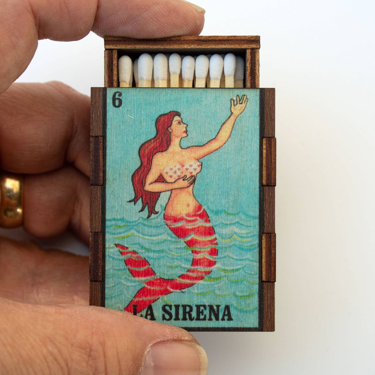 Matches • Loteria Sirena Wooden Matchboxes - Home Decor