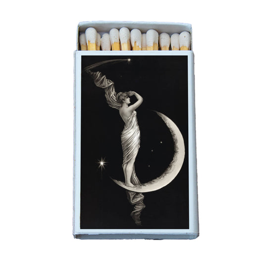 Matches • Art • Woman on Crescent Moon • Home Decor