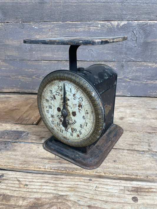 Vintage Small Metal Scale-ER-Farmhouse-6x7x9 inches-Old-#4