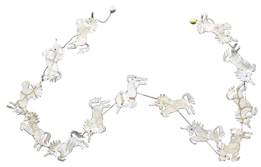 5ft Paper Garland, metallic unicorn - EPOQUE