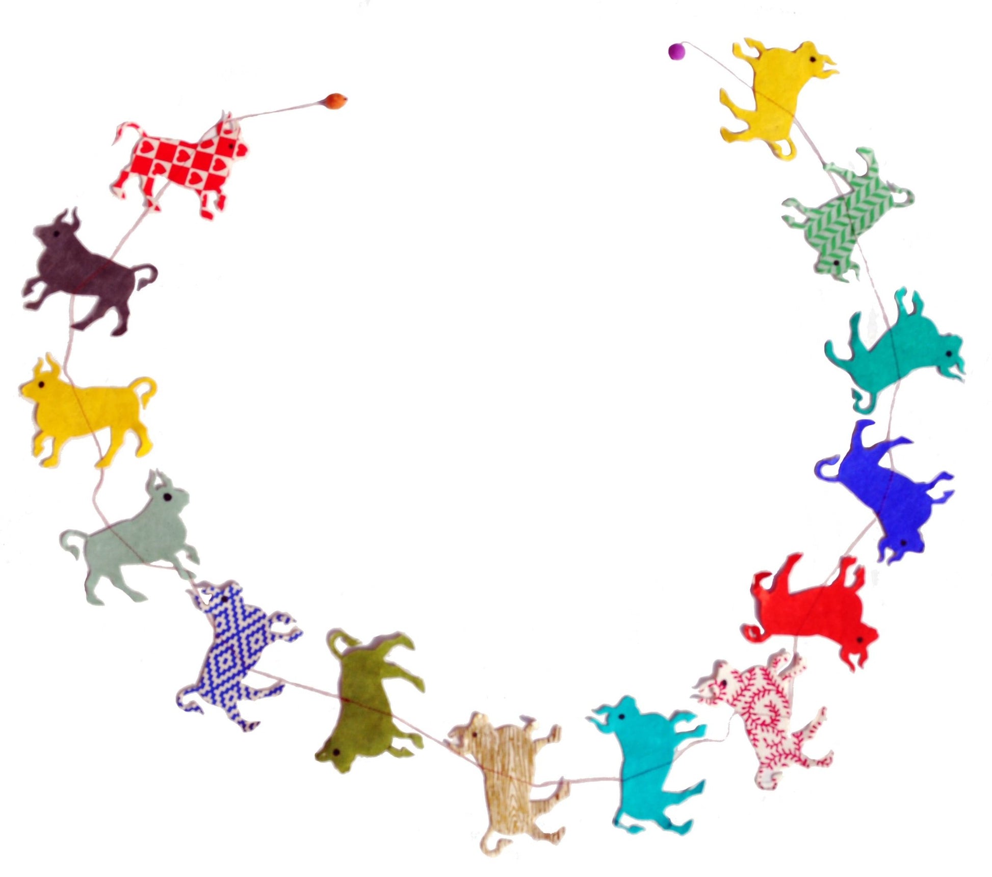 6 ft Farm animals paper garland - EPOQUE