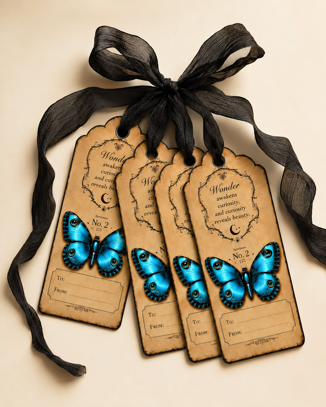 Pixalmoon Exclusive Butterfly Collection Gift Tags – Set of 4