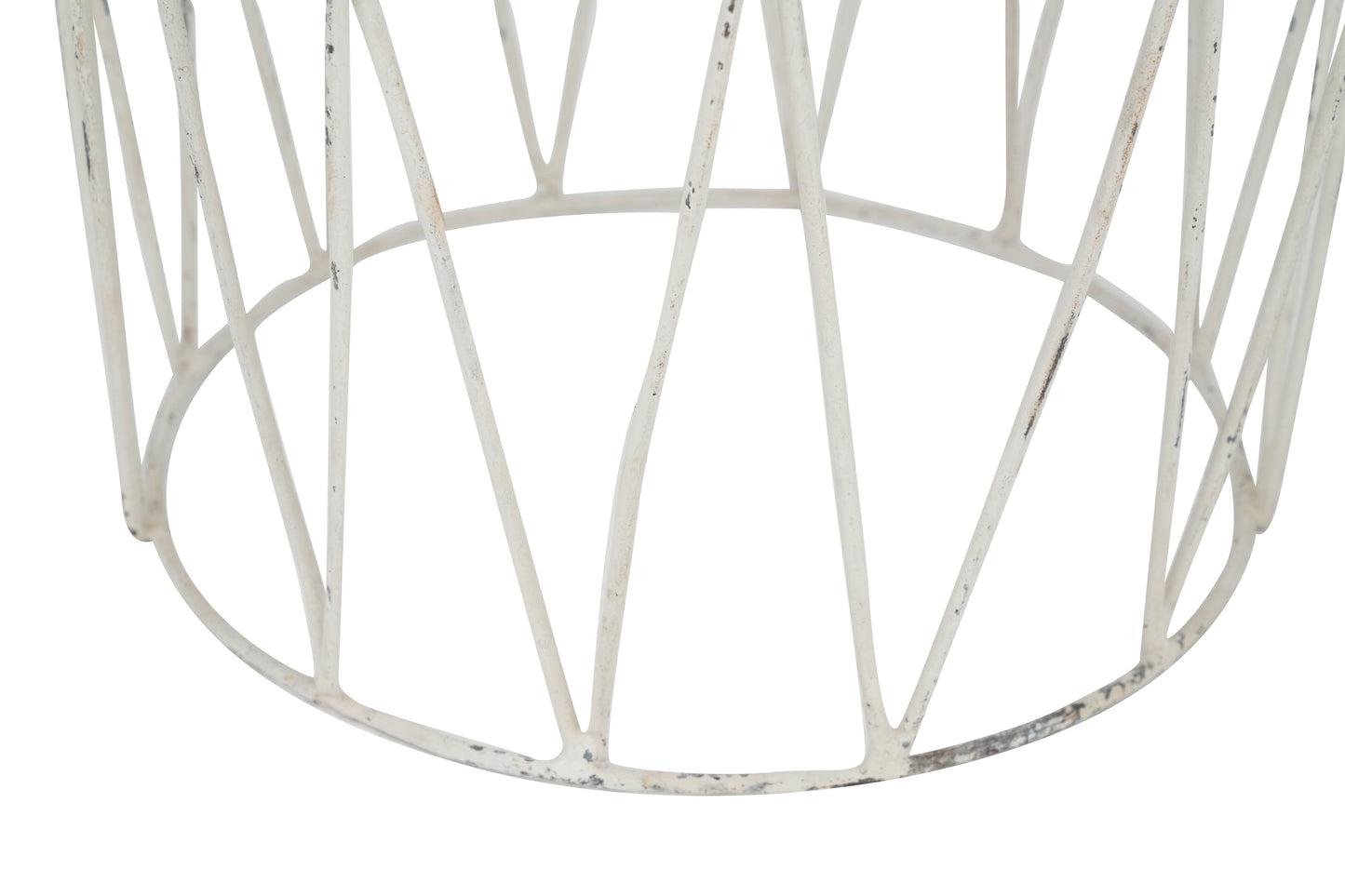 Trenton Set of 3 Large Farmhouse Iron White Topiary-White
