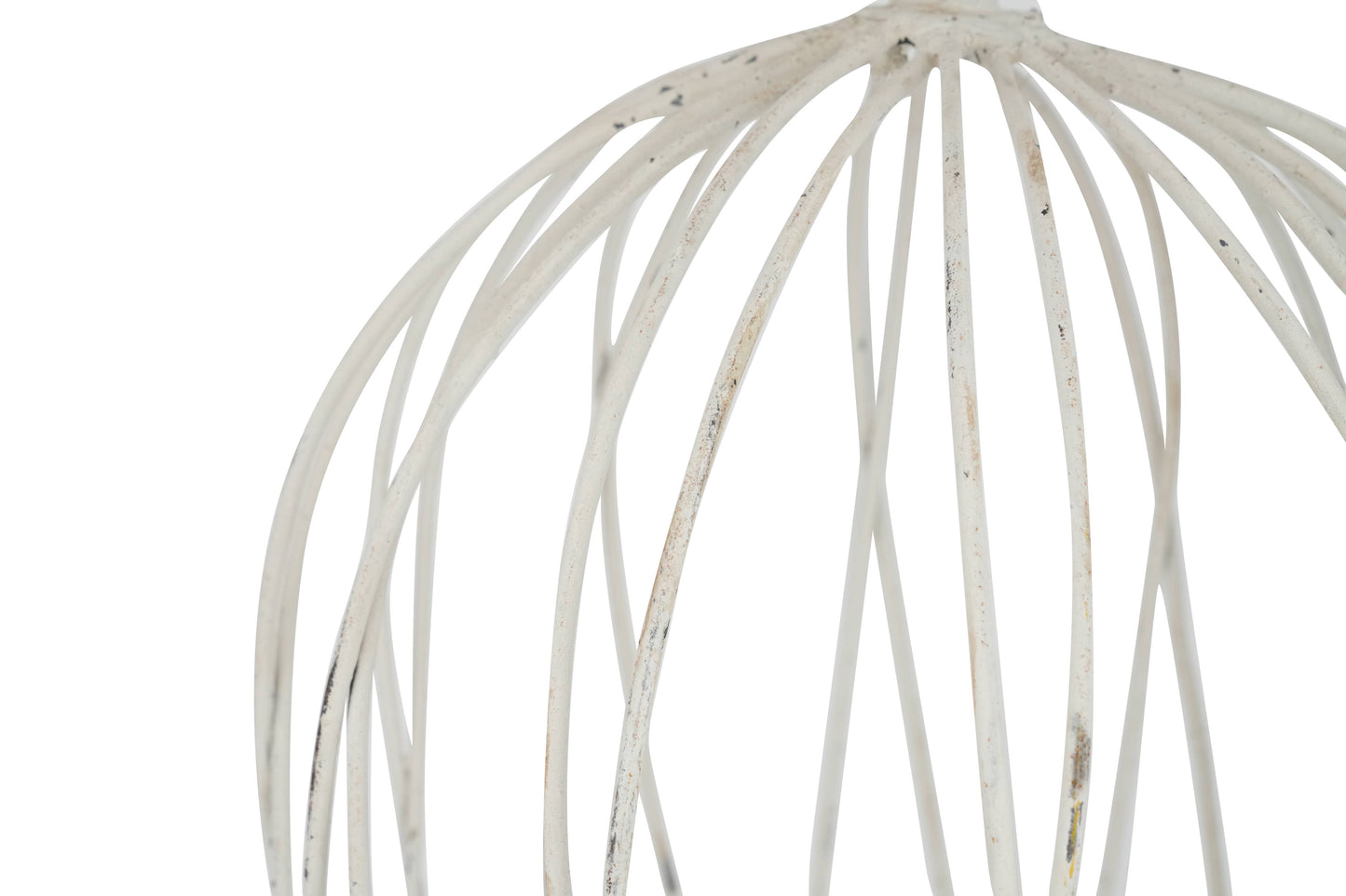 Trenton Set of 3 Large Farmhouse Iron White Topiary-White