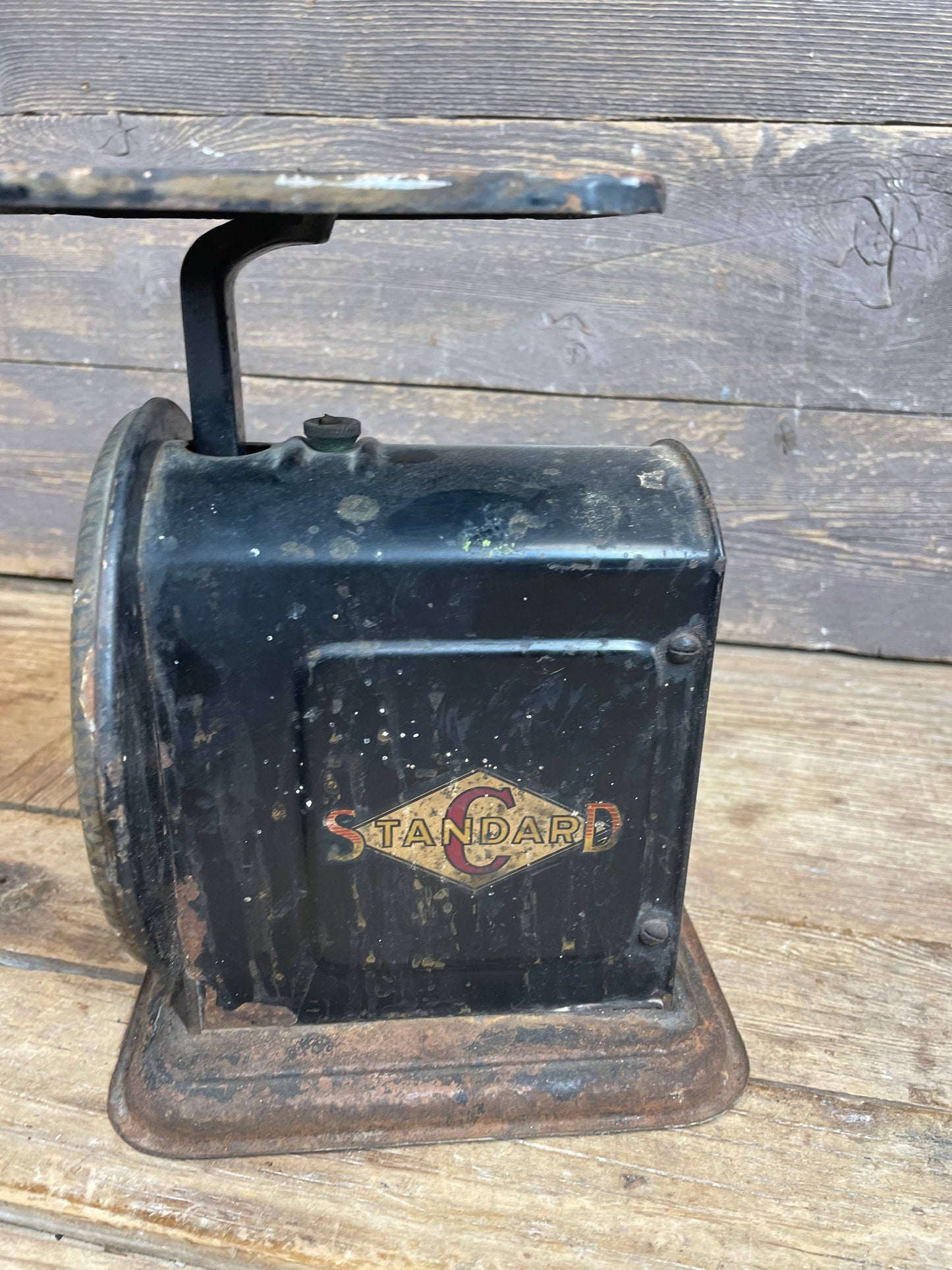 Vintage Small Metal Scale-ER-Farmhouse-6x7x9 inches-Old-#4