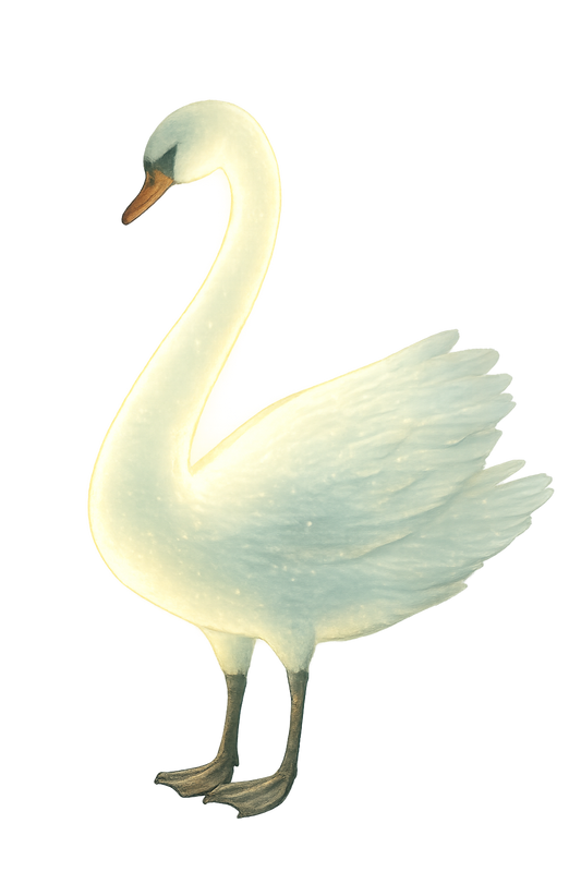 White Swan Icon Sticker