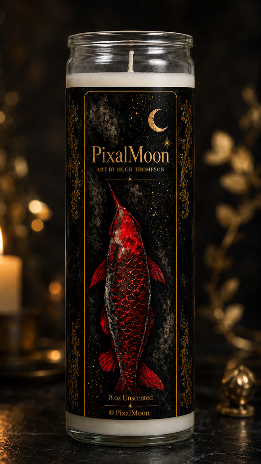 PixalMoon Koi Altar Candle – Limited Edition Artist Series