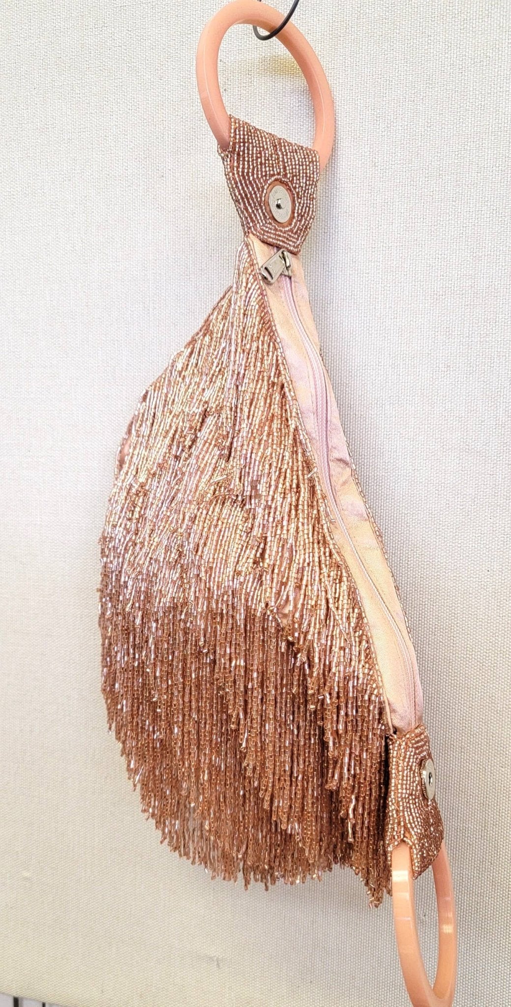 A BEADED BEST SELLER FRINGE WRISTLET ZIP TOP - EPOQUE