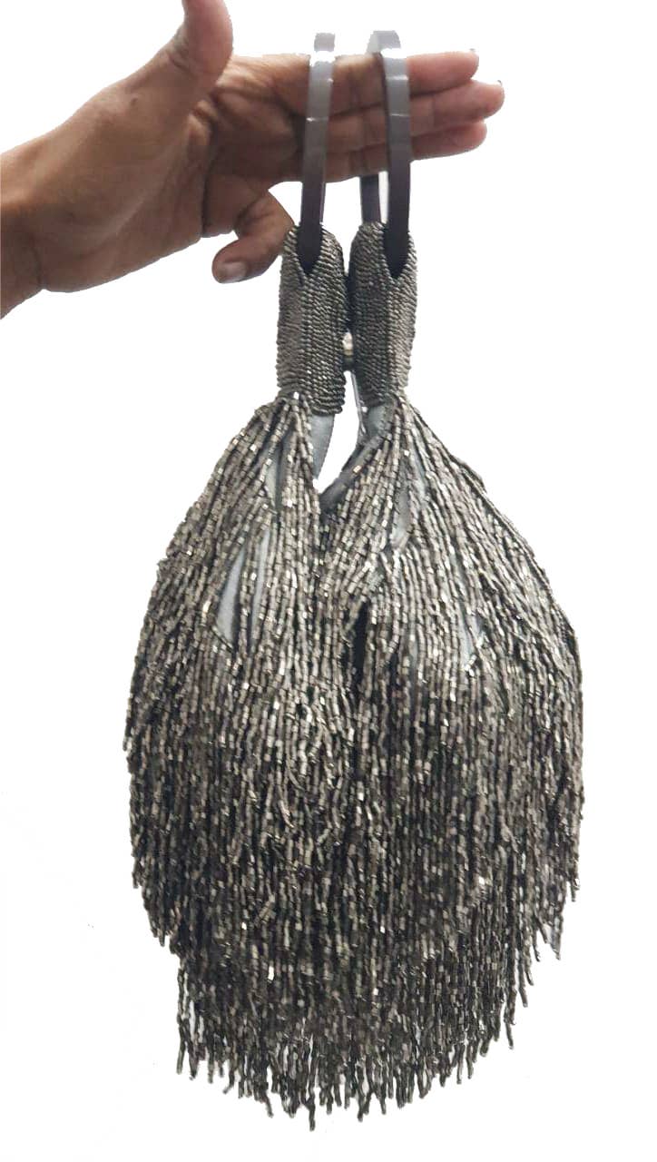 A BEADED BEST SELLER FRINGE WRISTLET ZIP TOP - EPOQUE