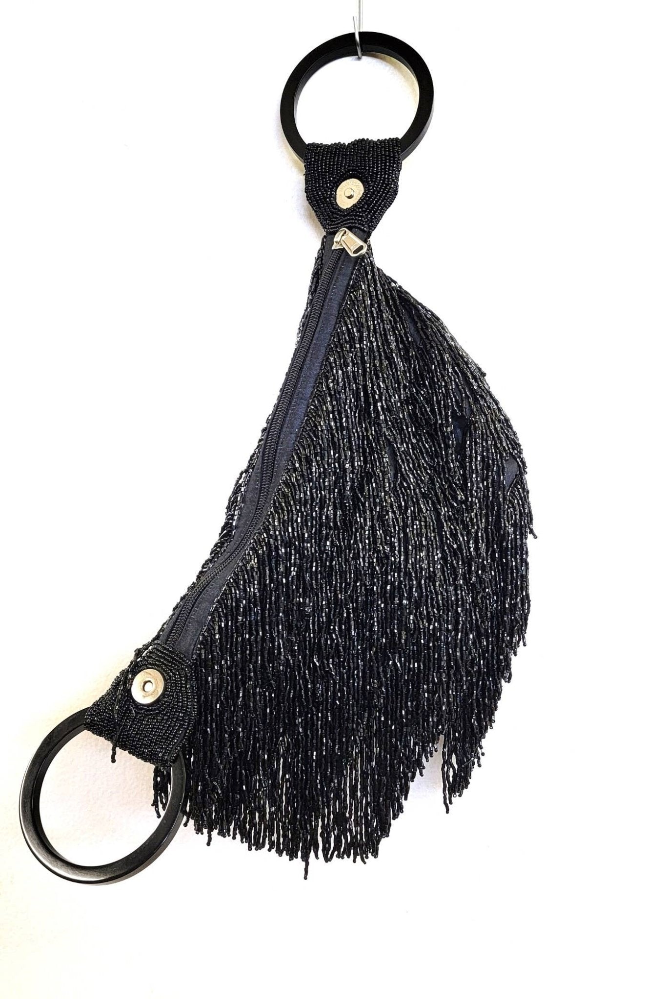 A BEADED BEST SELLER FRINGE WRISTLET ZIP TOP - EPOQUE