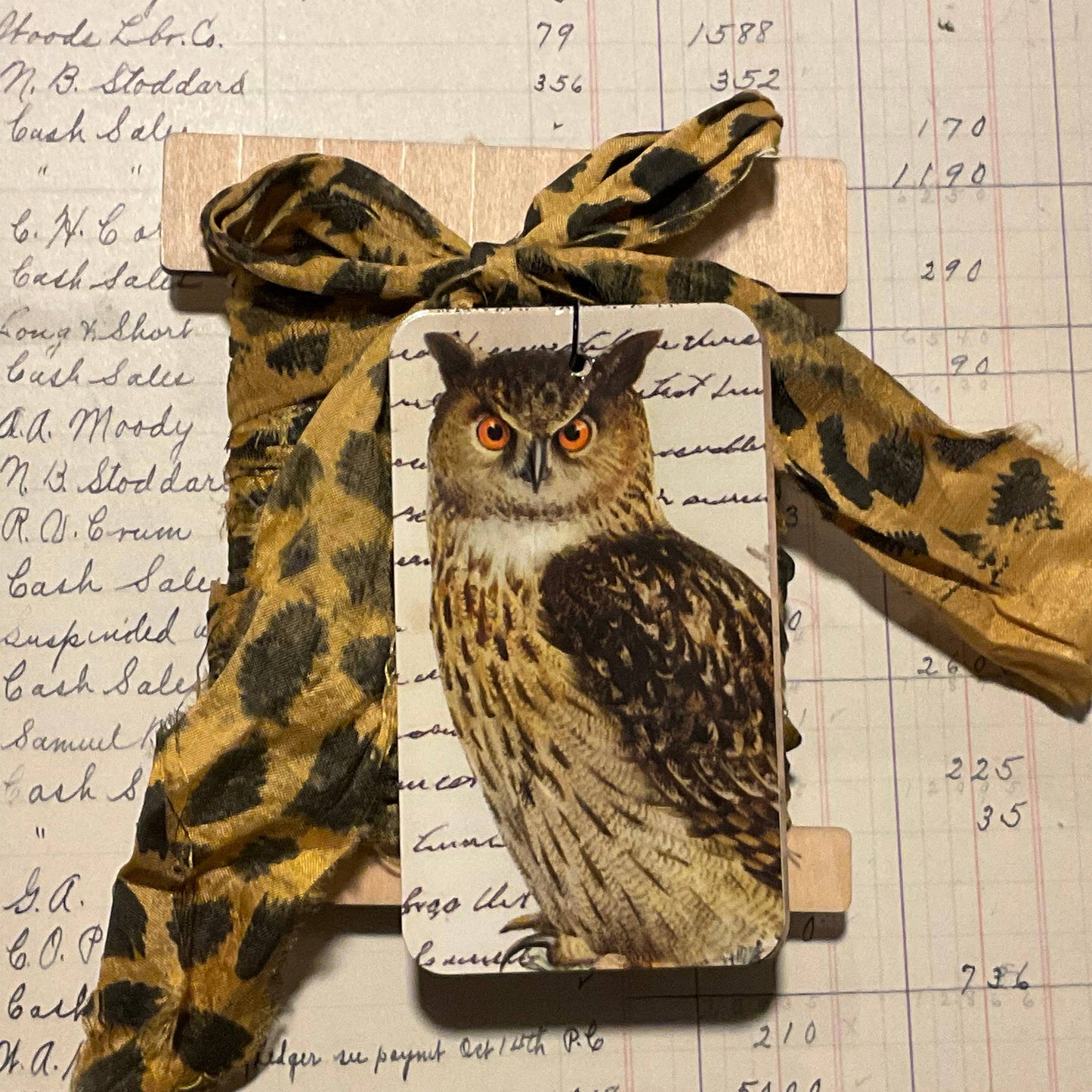 Gift Wrap Set - Gold Leopard Owl