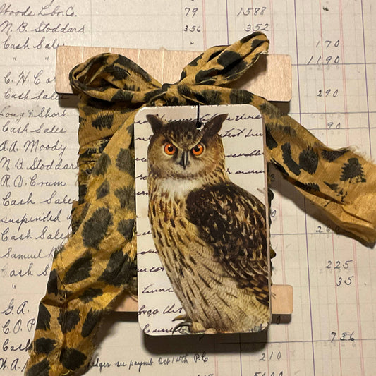 Gift Wrap Set - Gold Leopard Owl