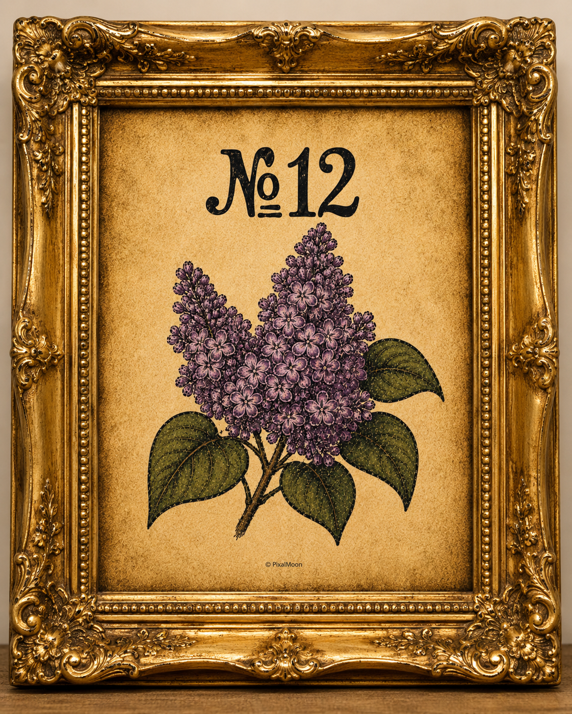Vintage Botanical Art Print No. 12 — Lilac