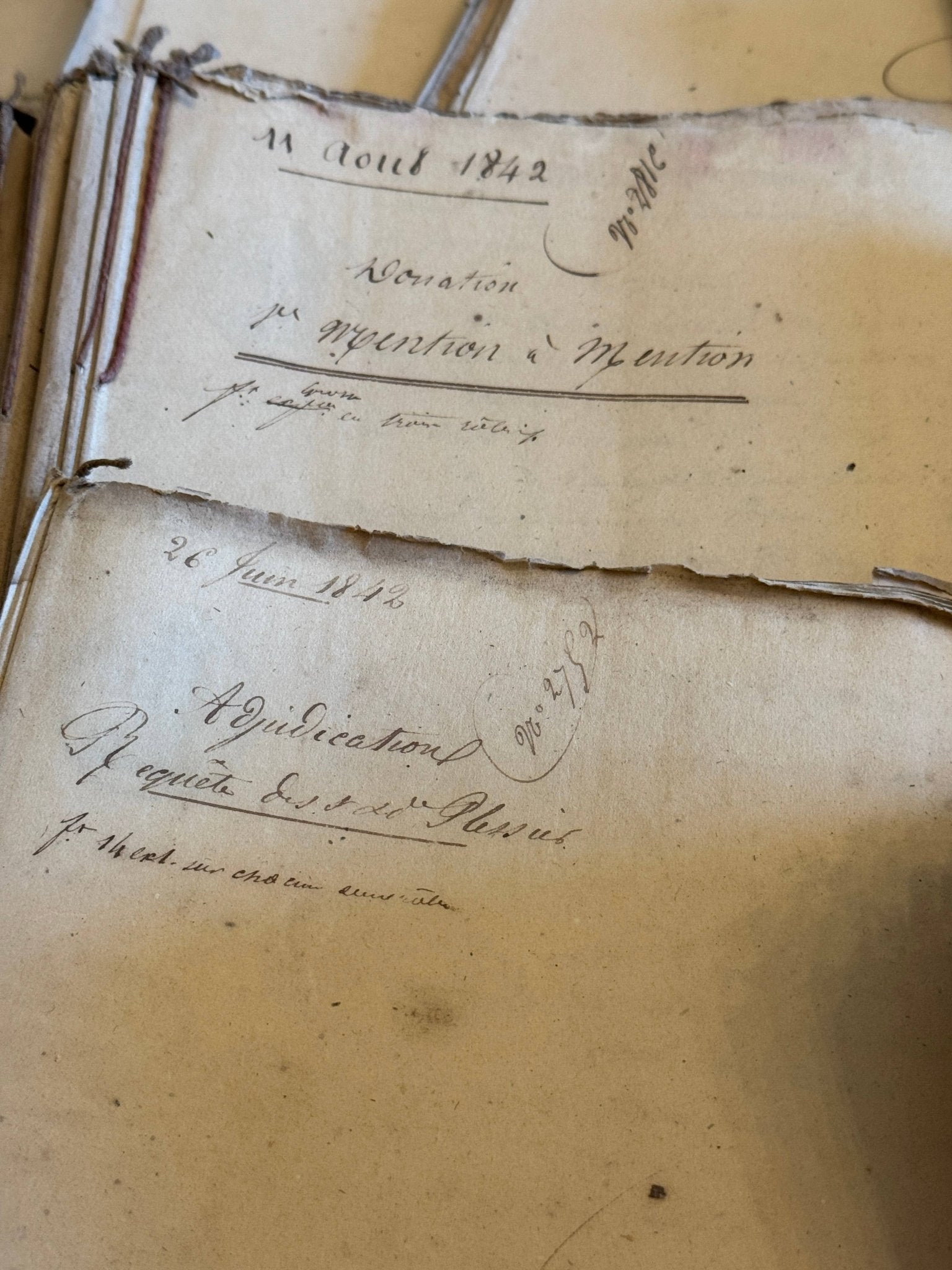 Antique 1840s French Calligraphy Pages - EPOQUE