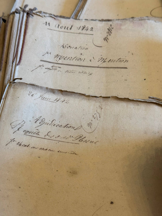 Antique 1840s French Calligraphy Pages - EPOQUE
