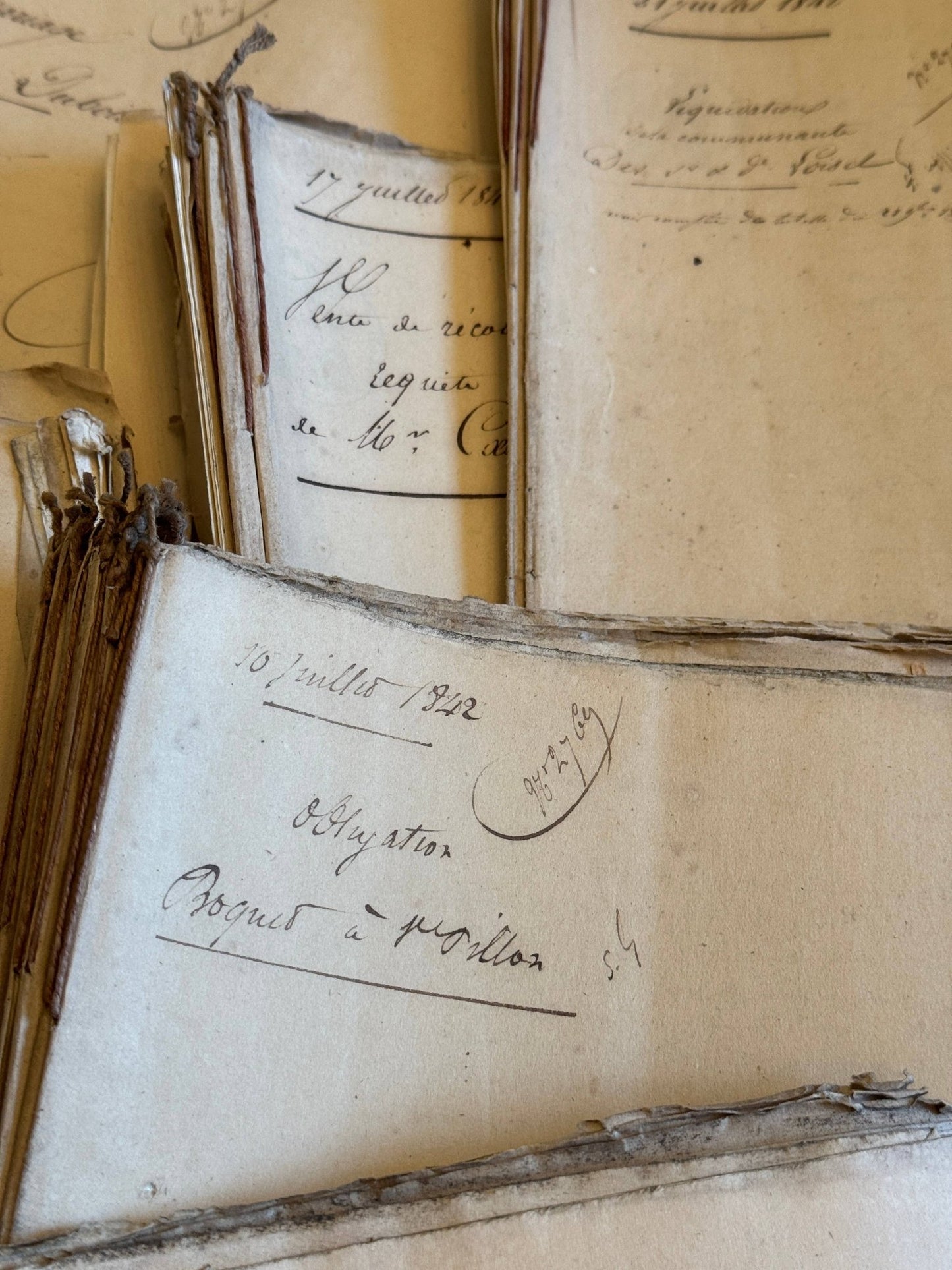 Antique 1840s French Calligraphy Pages - EPOQUE