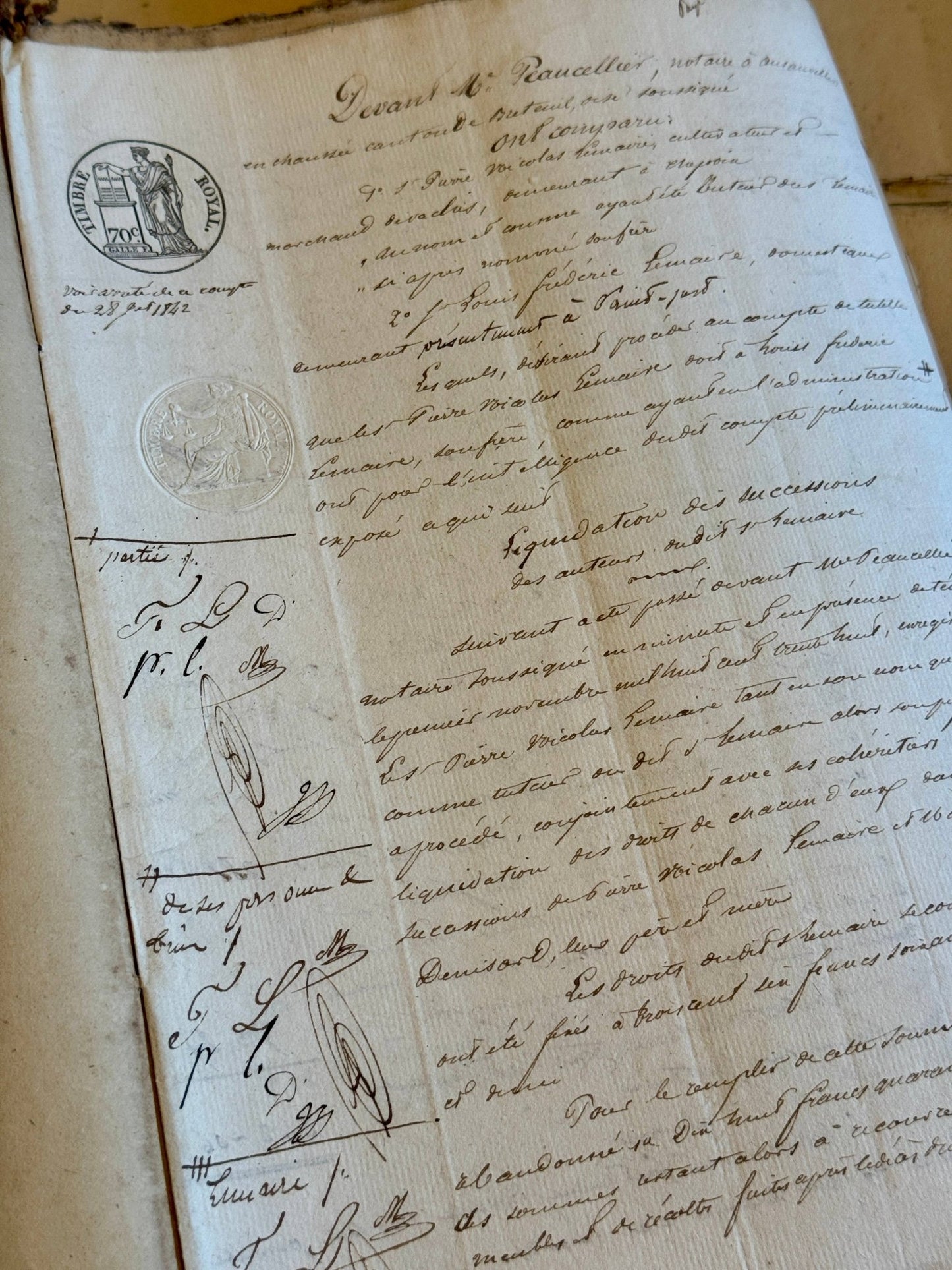 Antique 1840s French Calligraphy Pages - EPOQUE