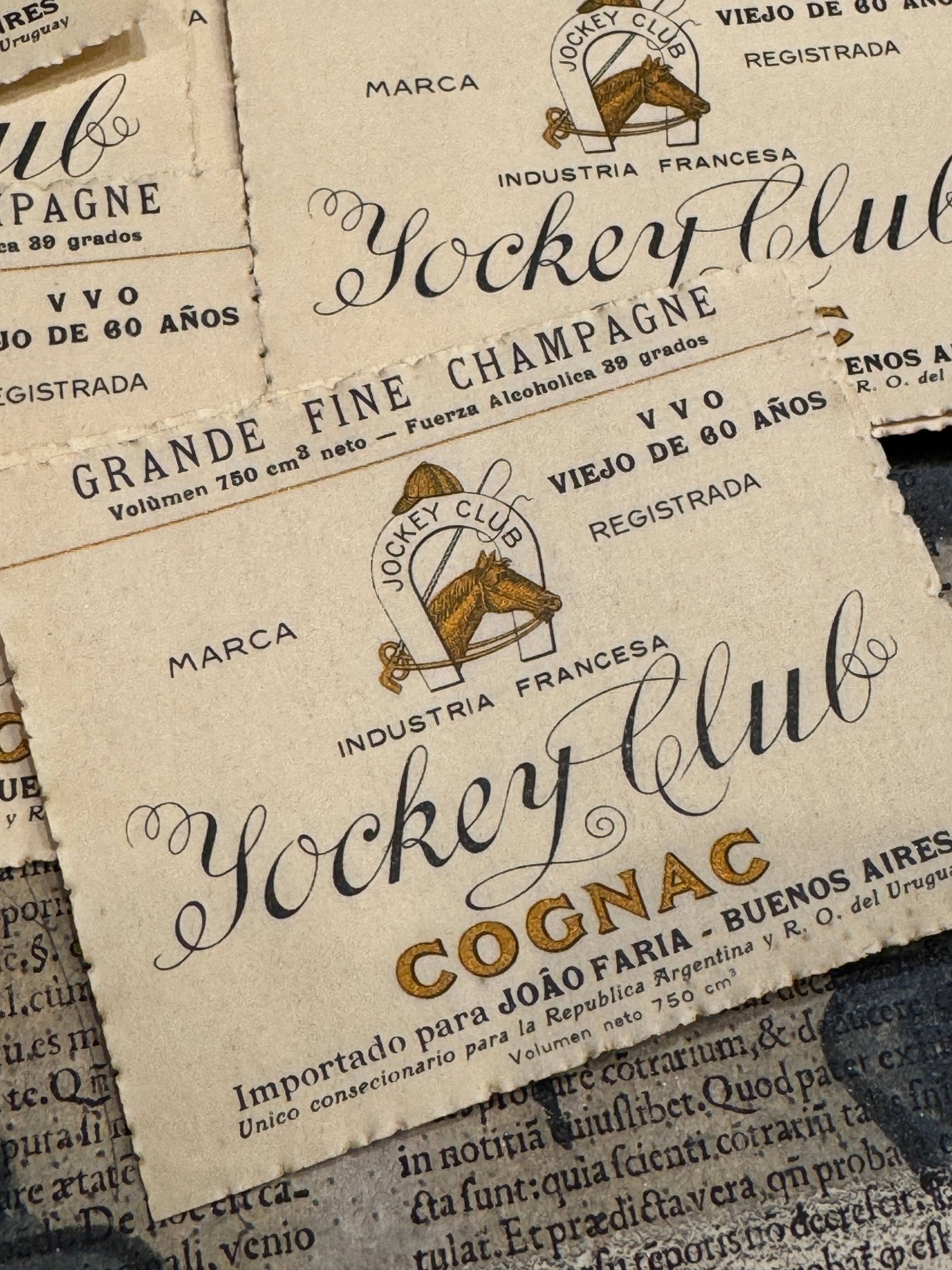 Antique French Grand Fine Cognac Labels – Set of 2 - EPOQUE
