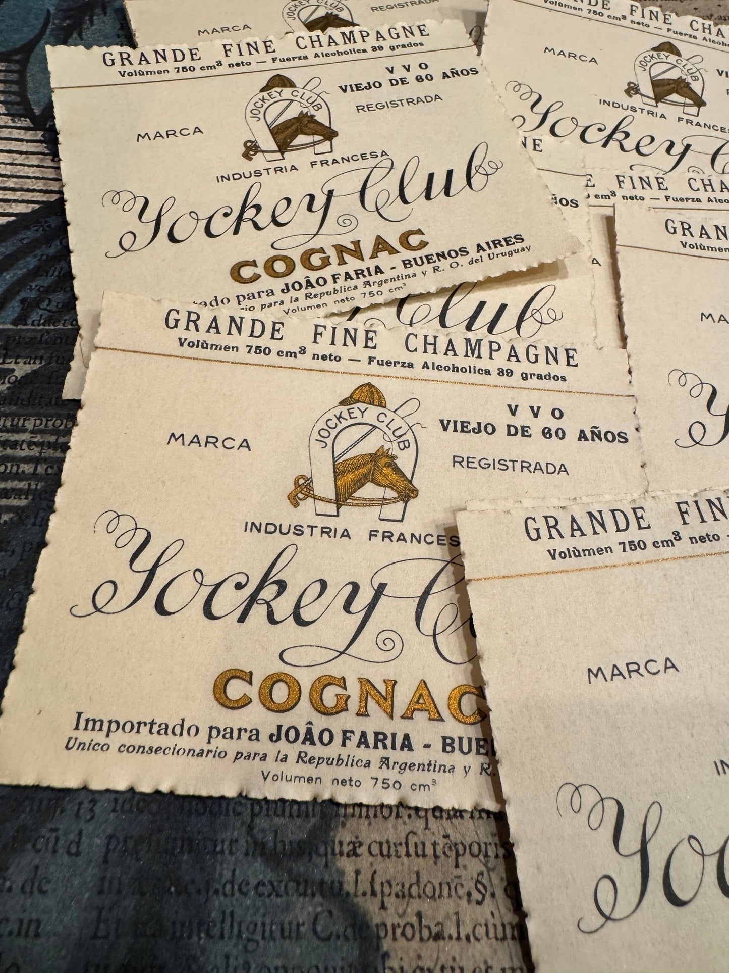 Antique French Grand Fine Cognac Labels – Set of 2 - EPOQUE