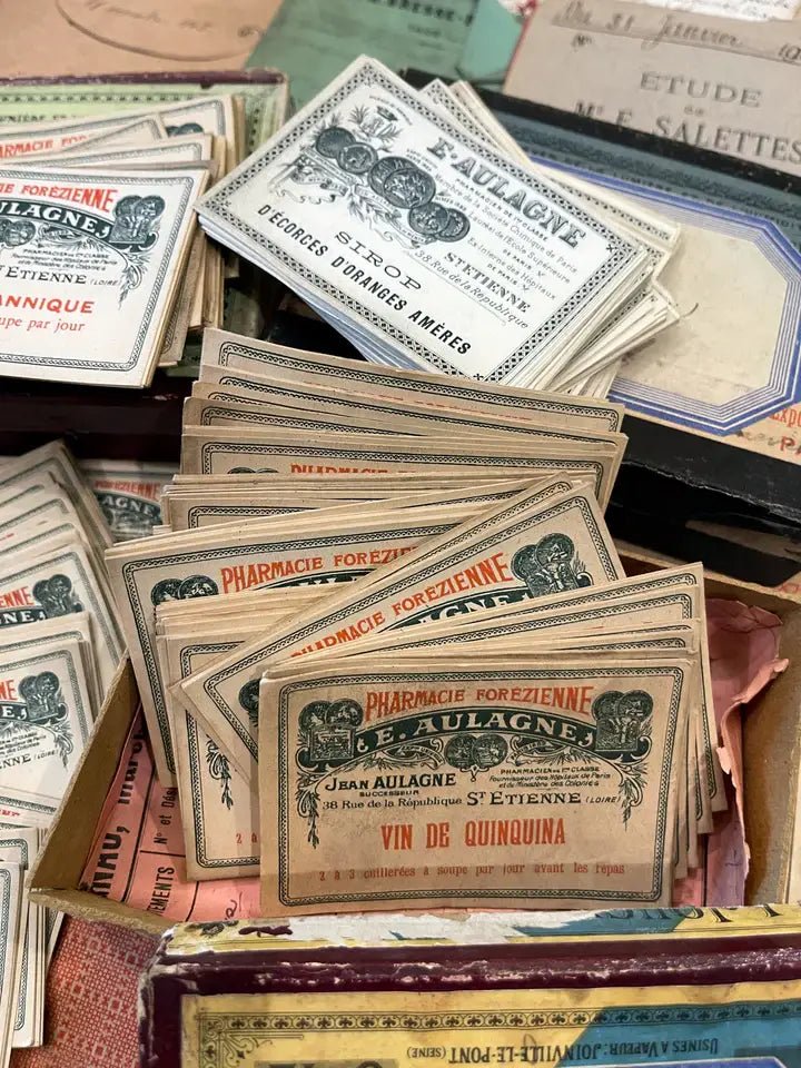 Antique French Labels – Set of 2 - EPOQUE