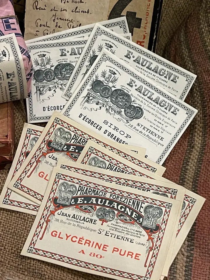 Antique French Labels – Set of 2 - EPOQUE