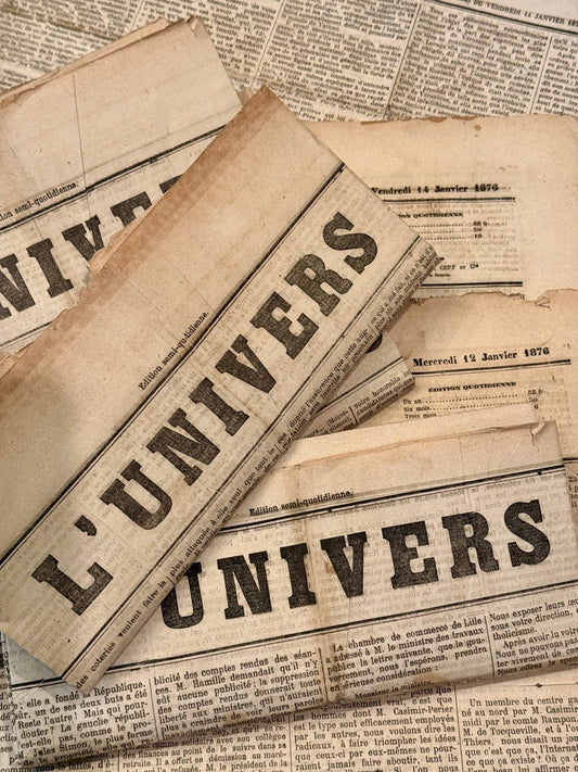 Antique French Newspapers - 1800s - EPOQUE