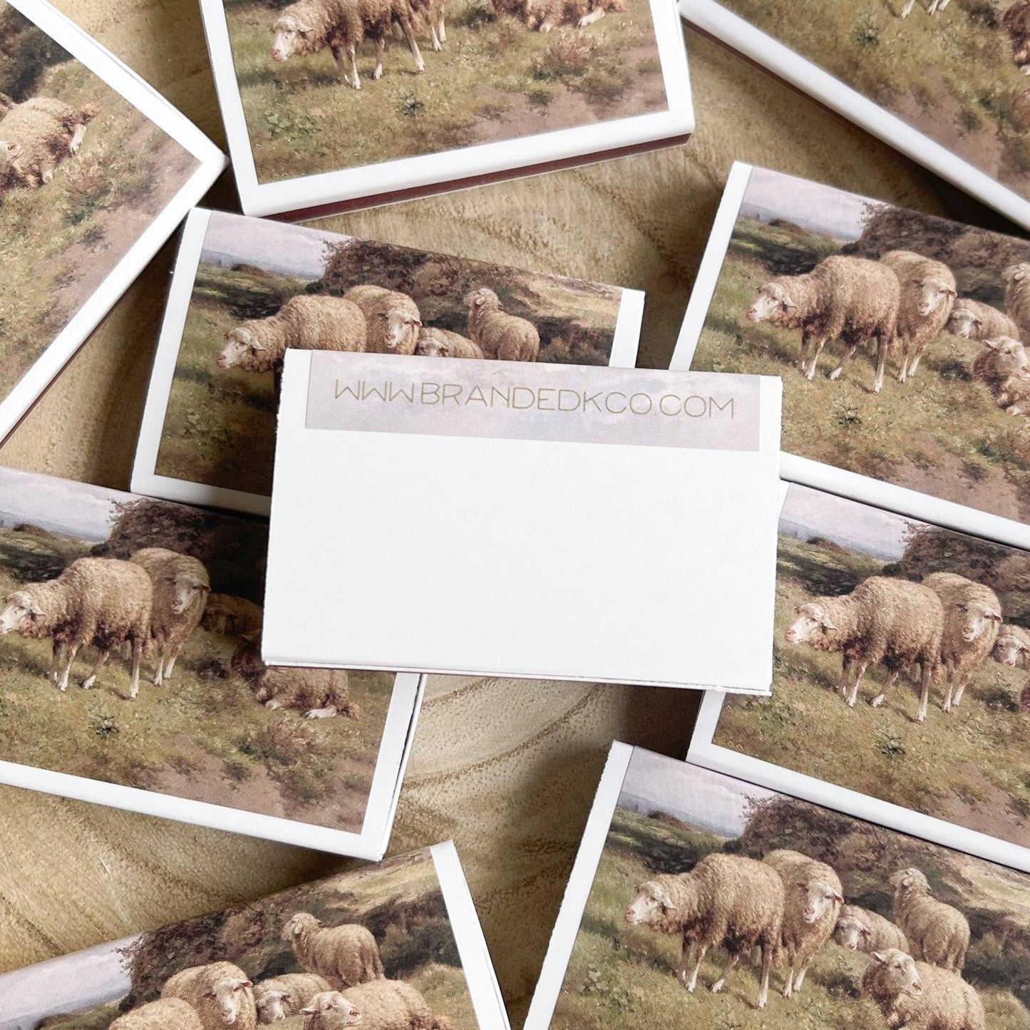 Antique Sheep Match Set // Vintage Landscape - EPOQUE
