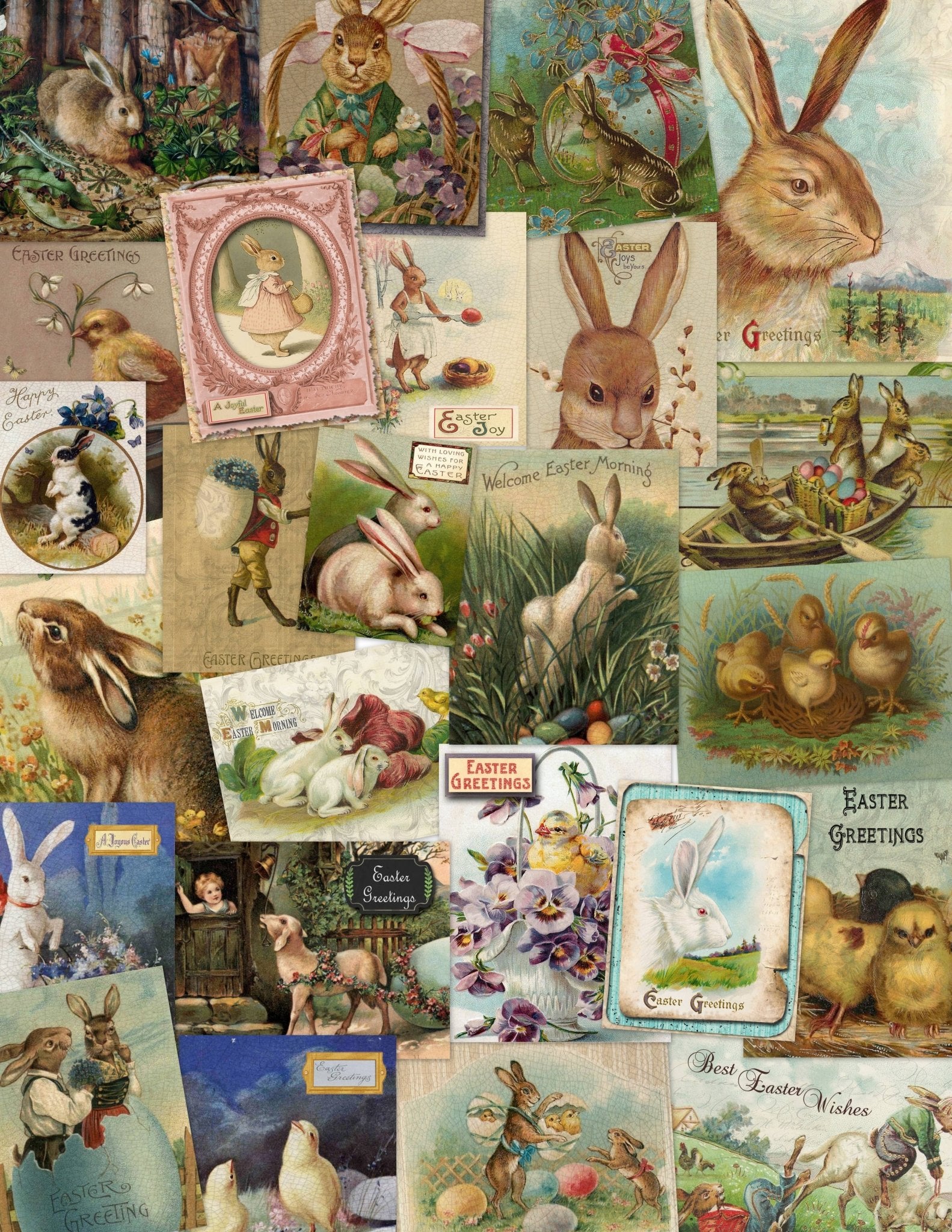Assorted 11" x 17" Each Piece Easter Paper is a Collectable & ready to frame - EPOQUE