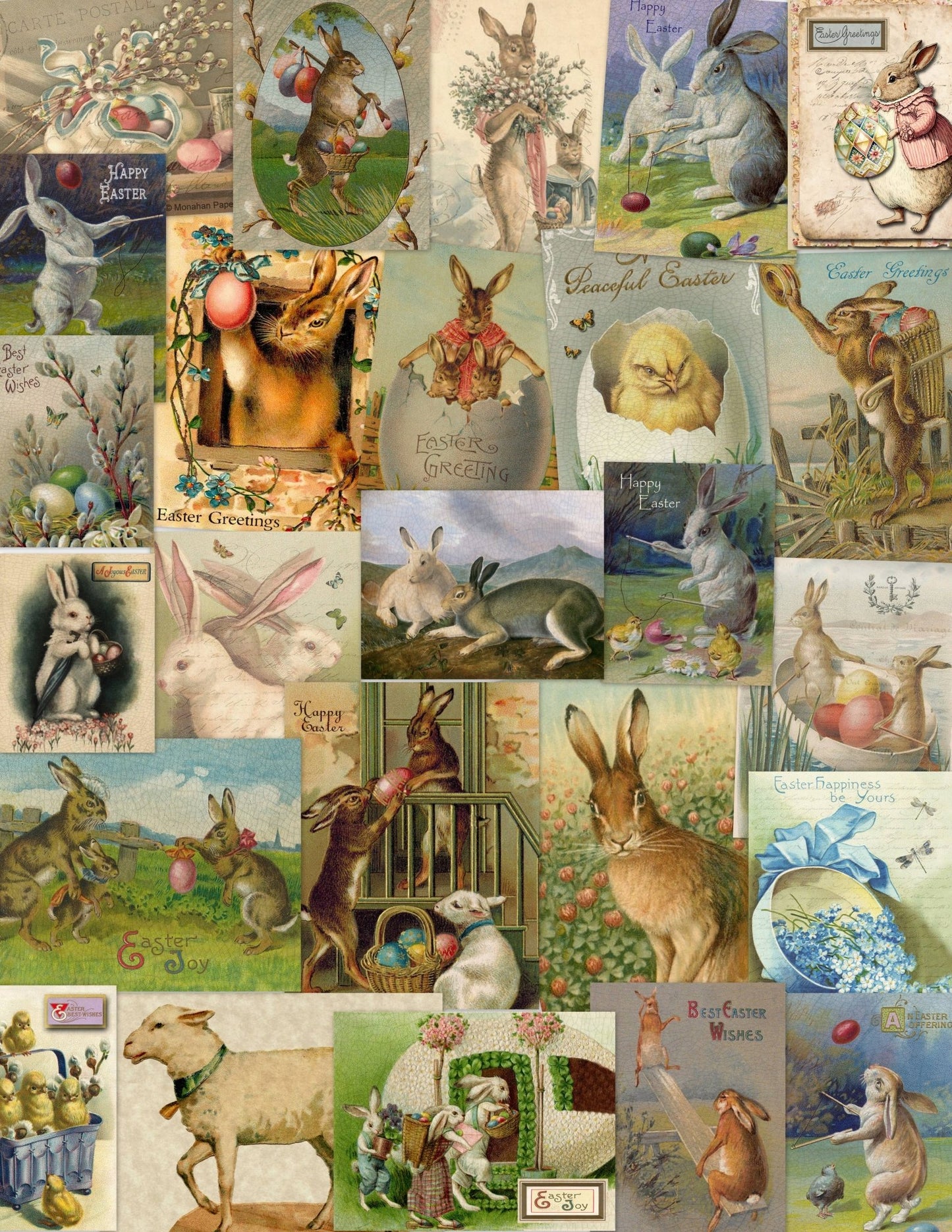Assorted 11" x 17" Each Piece Easter Paper is a Collectable & ready to frame - EPOQUE