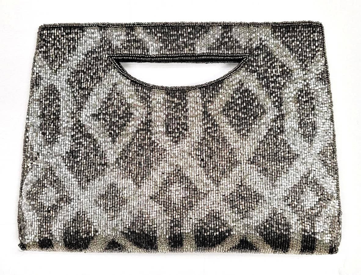 BEADED CUT HANDLE CLUTCH - EPOQUE