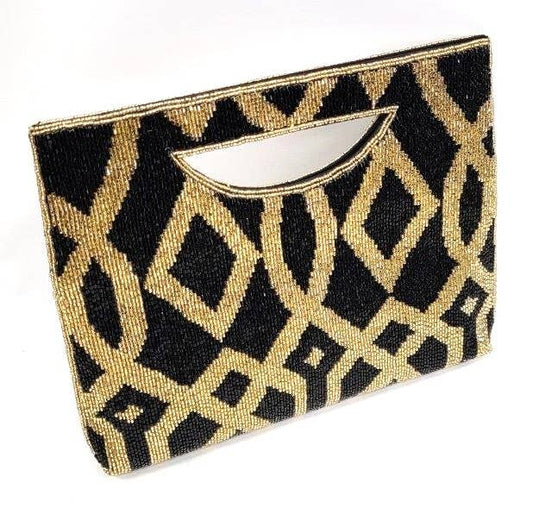 BEADED CUT HANDLE CLUTCH - EPOQUE