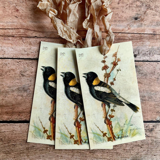 Beautiful Gift Tags Ant. Bird - SINGLE or pkg/3 - EPOQUE