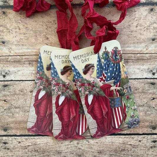 Beautiful Gift Tags Lady Liberty   - SINGLE or pkg/3  - EPOQUE