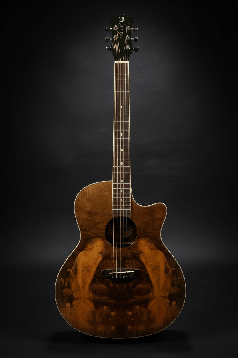 Collectors Luna Guitar – Rare 2005 Numbered & Registered | Pre - Raphaelite Art Nouveau Design - EPOQUE