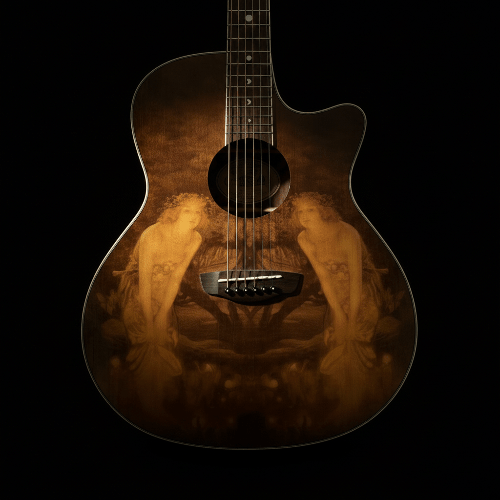 Collectors Luna Guitar – Rare 2005 Numbered & Registered | Pre - Raphaelite Art Nouveau Design - EPOQUE