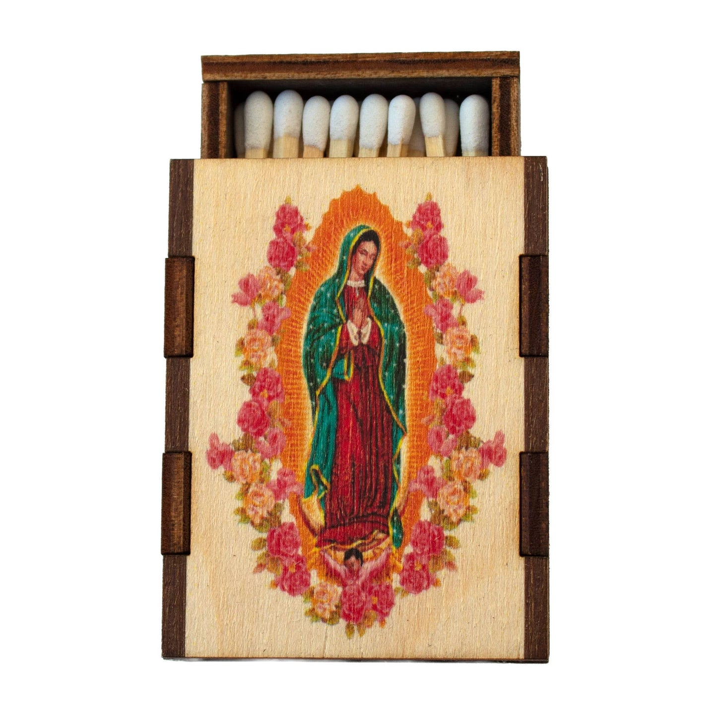 Matches • Lady Guadalupe Wooden Matchboxes • Candle Acc