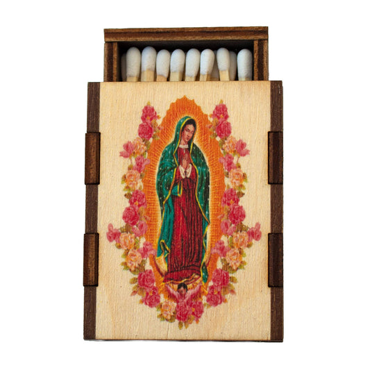 Matches • Lady Guadalupe Wooden Matchboxes • Candle Acc