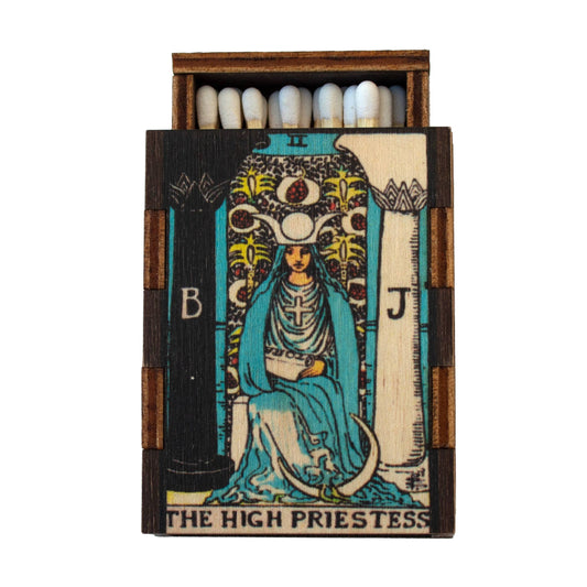 Matches • Tarot High Priestess Wooden Matchbox • Home Decor