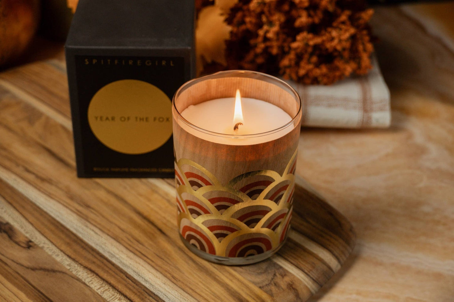Gold Foil Wood Wrapped Candle Daydream - EPOQUE