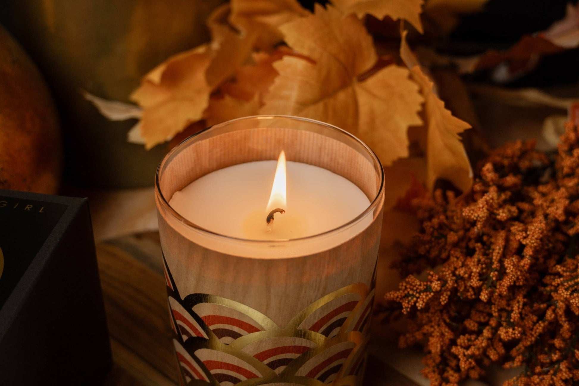 Gold Foil Wood Wrapped Candle Daydream - EPOQUE