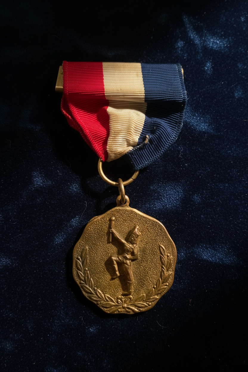 French Ceremonial Bronze Award Pin c.1910–1920
