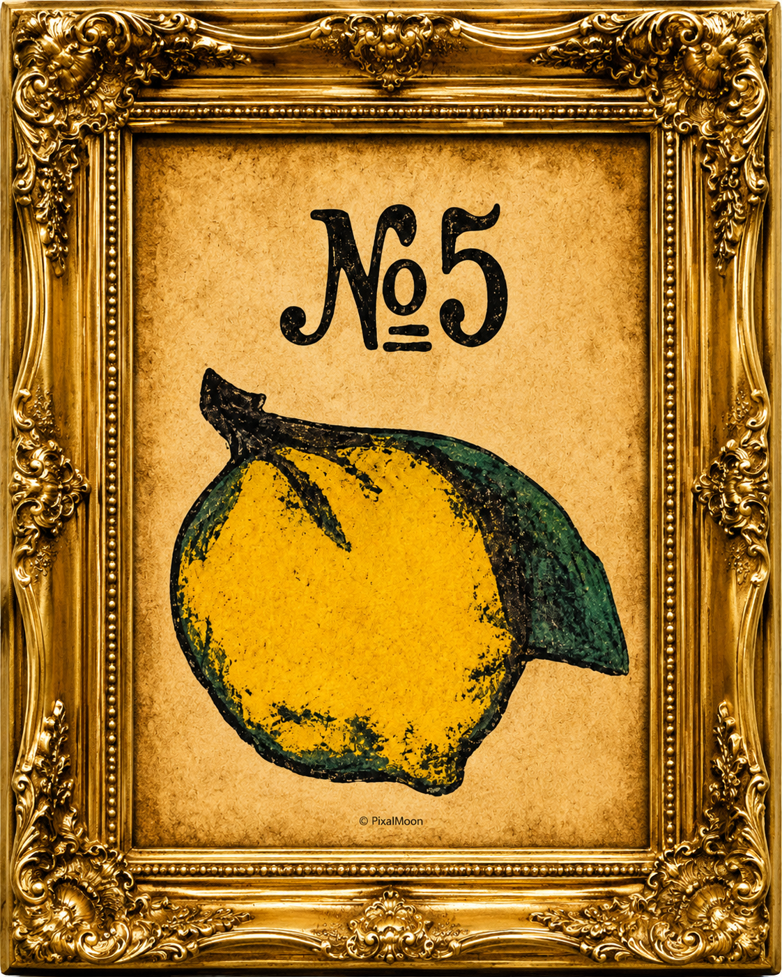 Vintage Botanical Art Print No. 5 — Lemon